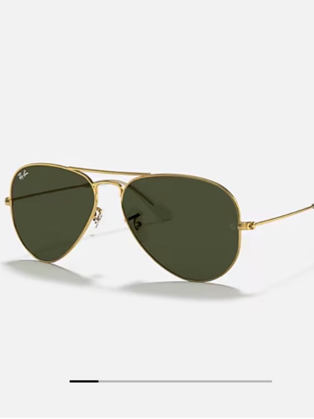 Ray-Ban~Aviator Classic~RB3025~Gold Frame:Green Lens~Size 55-14
